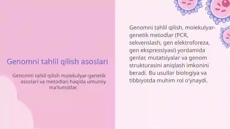 Genomni o’rganishning molekulyar-genetik metodlari 3