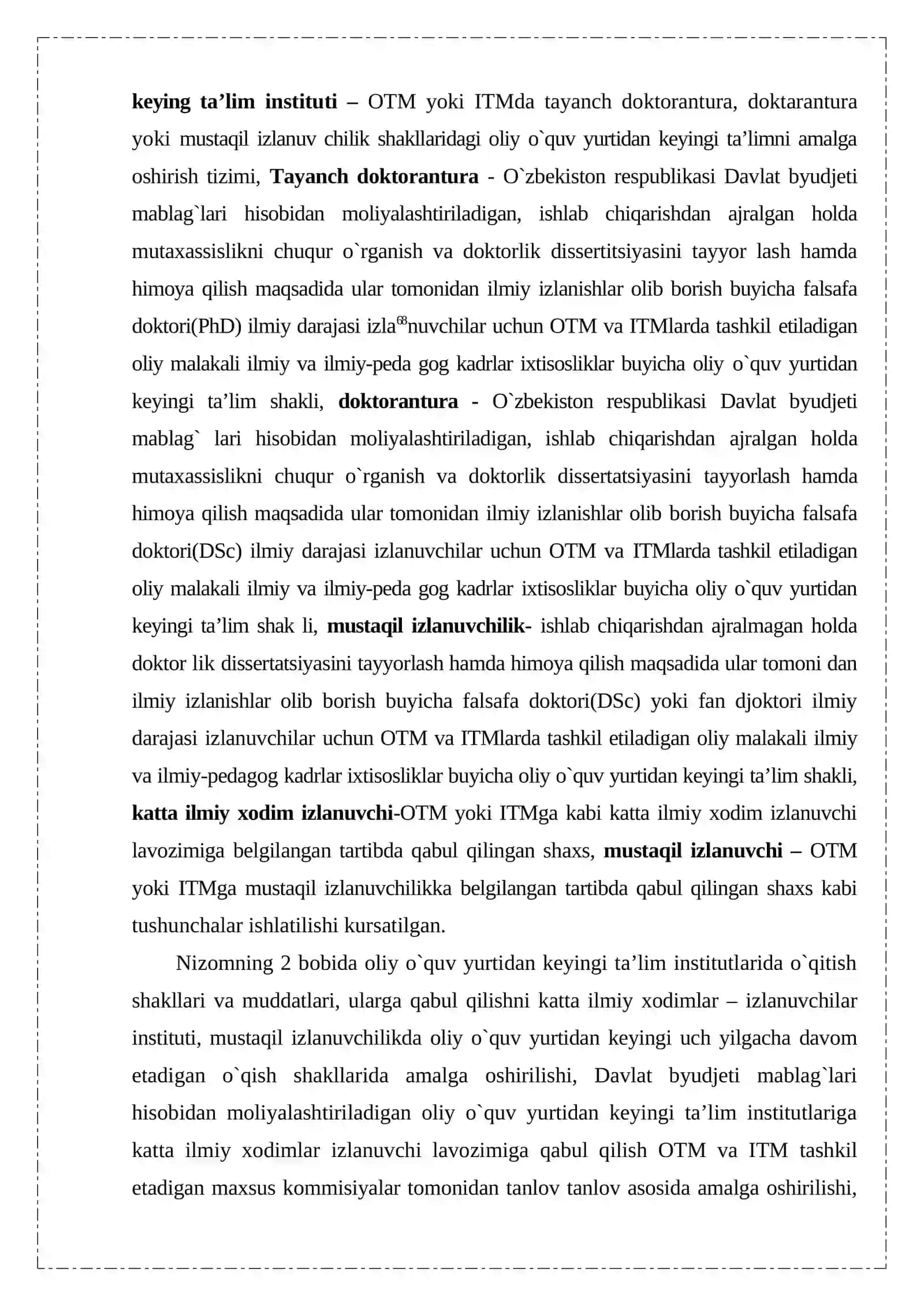 Oliy ta’limdan keyingi ta’lim tizimi 3