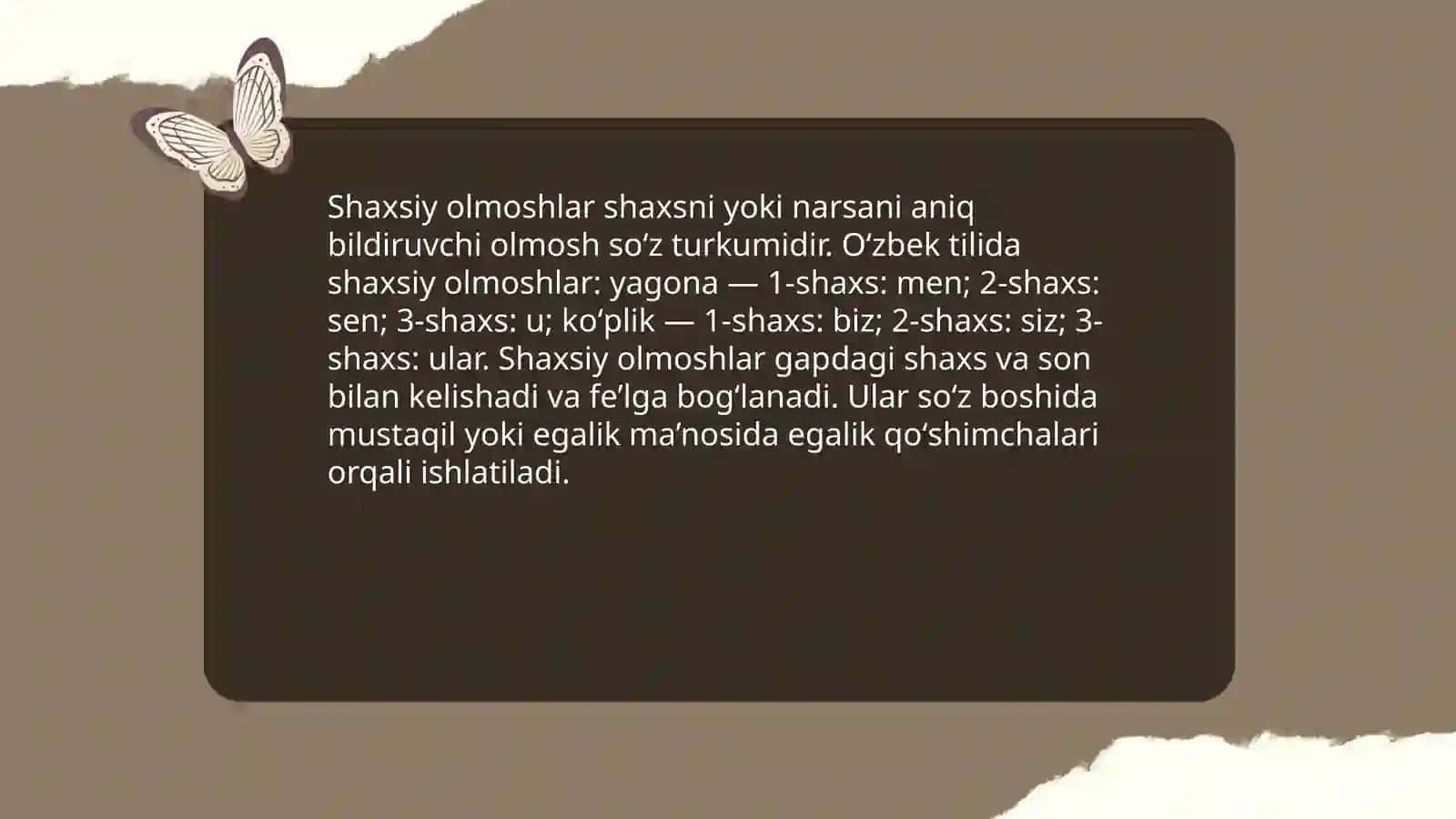 Olmosh soʻz turkumi 3