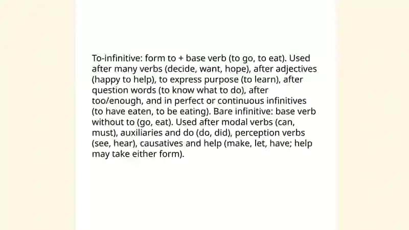 The infinitive and the gerund in verbs 3