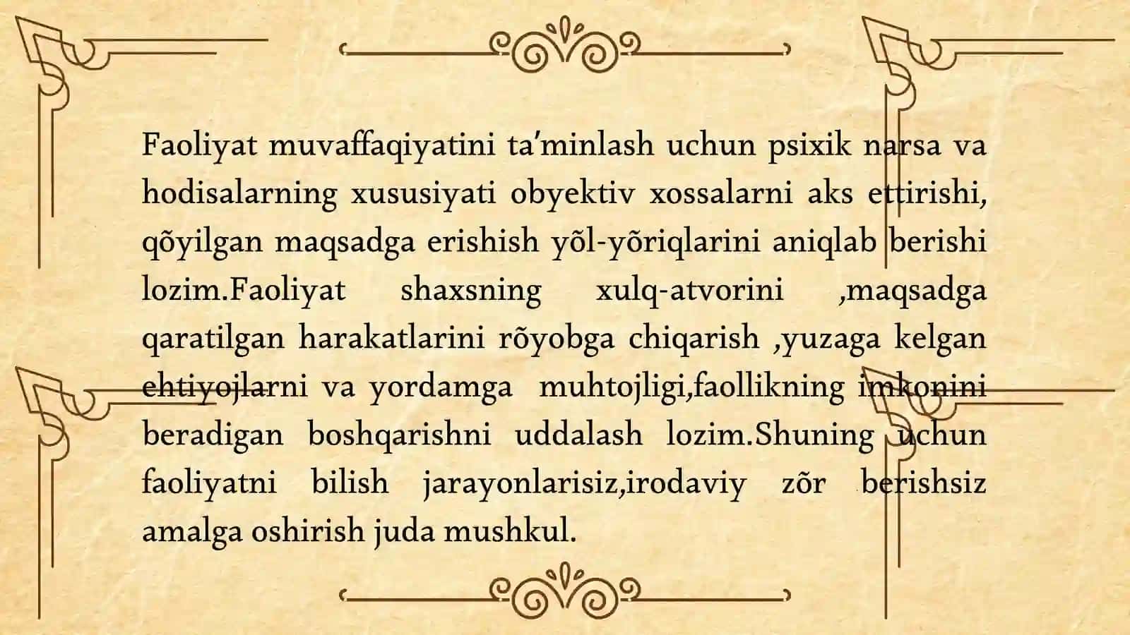 FAOLIYATNING ÕZLASHTIRILISHI VA MALAKALARNI EGALLASH 3