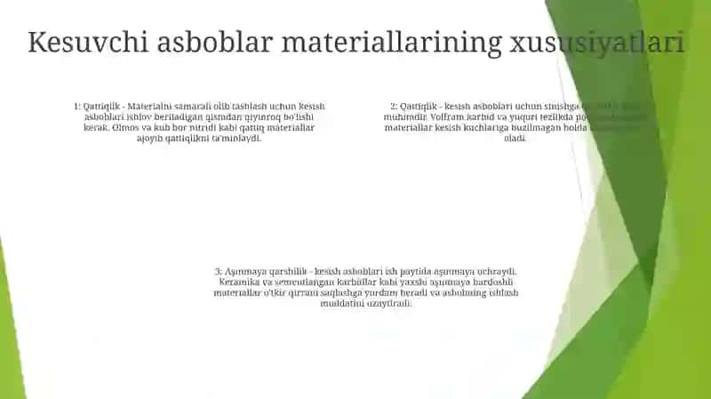 Kesuvchi Asbobsozlik Materiallari 3