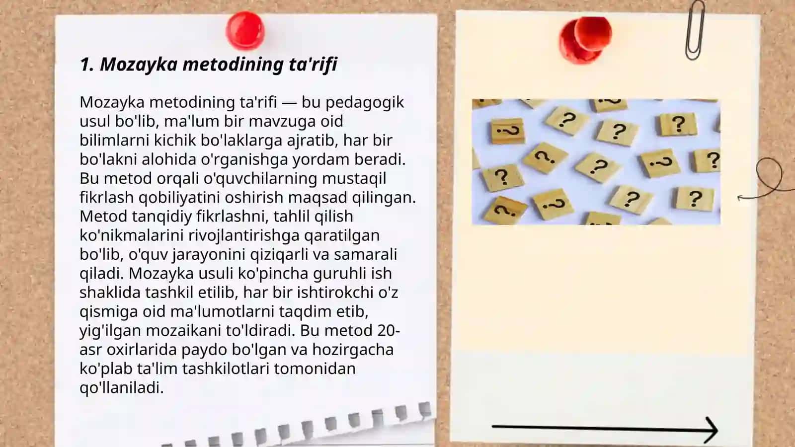 "Mozayka" metodi va "A4 format" metodi 3