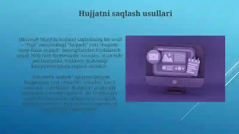 Microsoft Wordda Hujjat Yaratuvchi Usullar 3