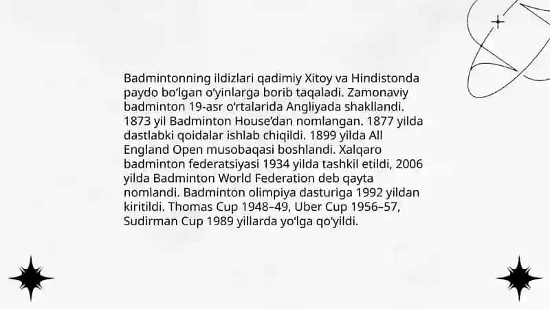 Badminton sport turi bòyicha 3