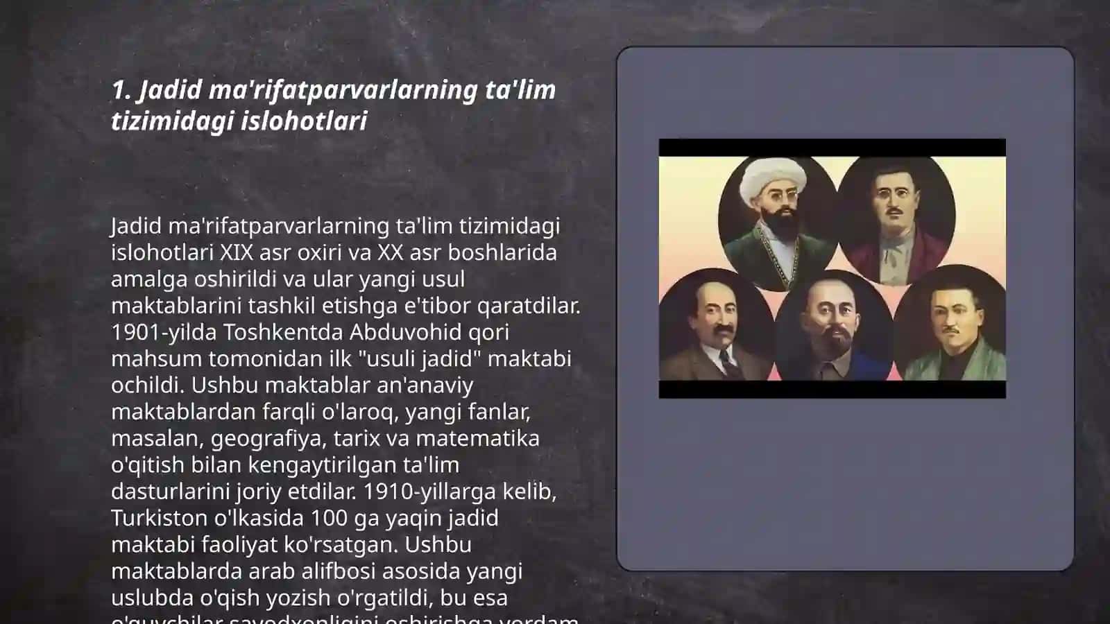 Jadid ma'rifatparvarlarning ta'lim tizimidagi islohotlari 3