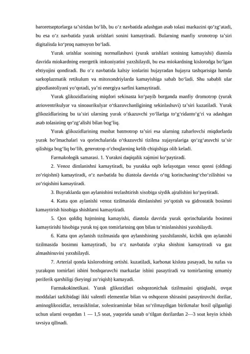 Yurak glikozidlarining klinik farmakologiyasi 3