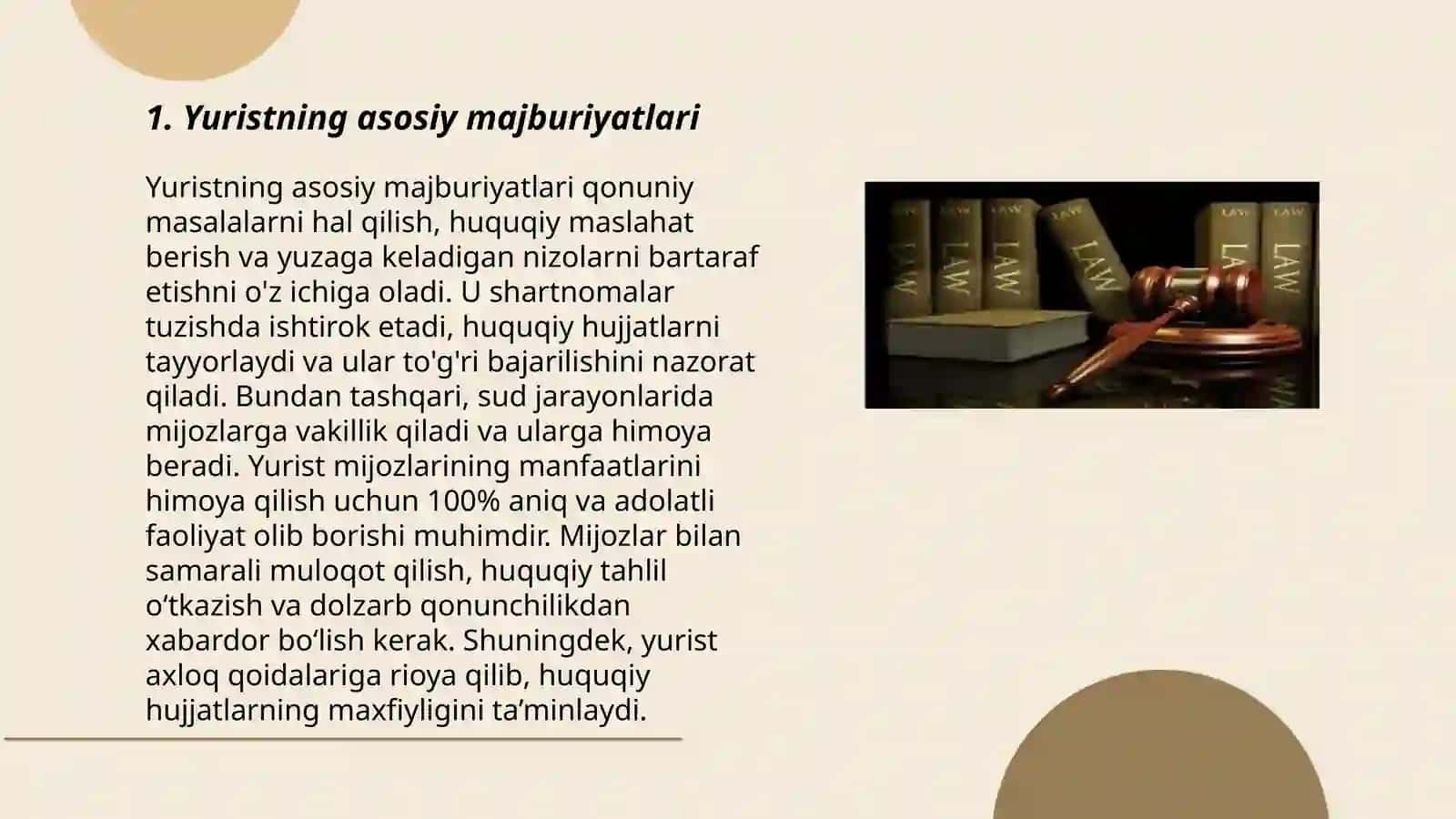 Yuristning vazifasi ishlash qoidalari 3