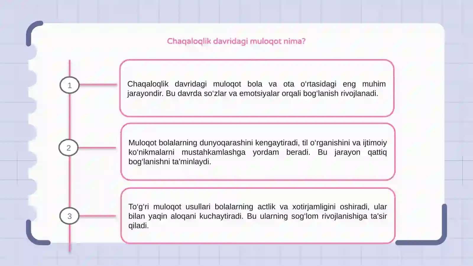 Chaqaloqlik davridagi muloqot 3
