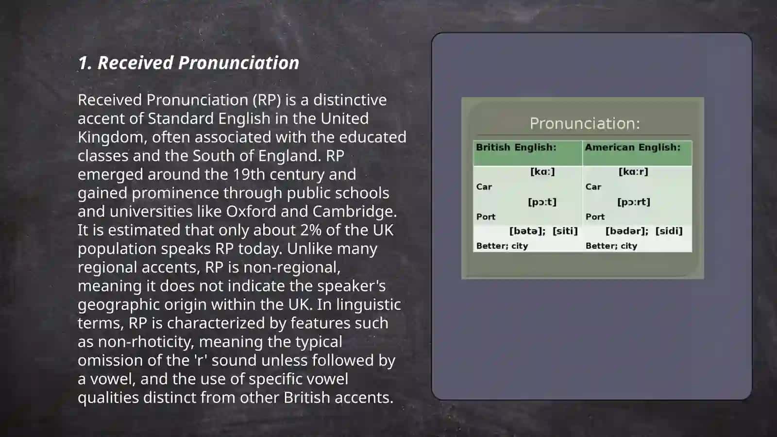 The principle types of English pronunciation 3