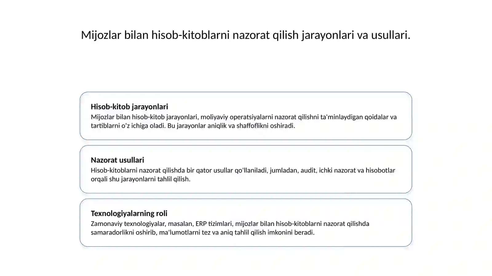 Xaridorlar va buyurtmachilar bilan hisob-kitoblar auditi 3