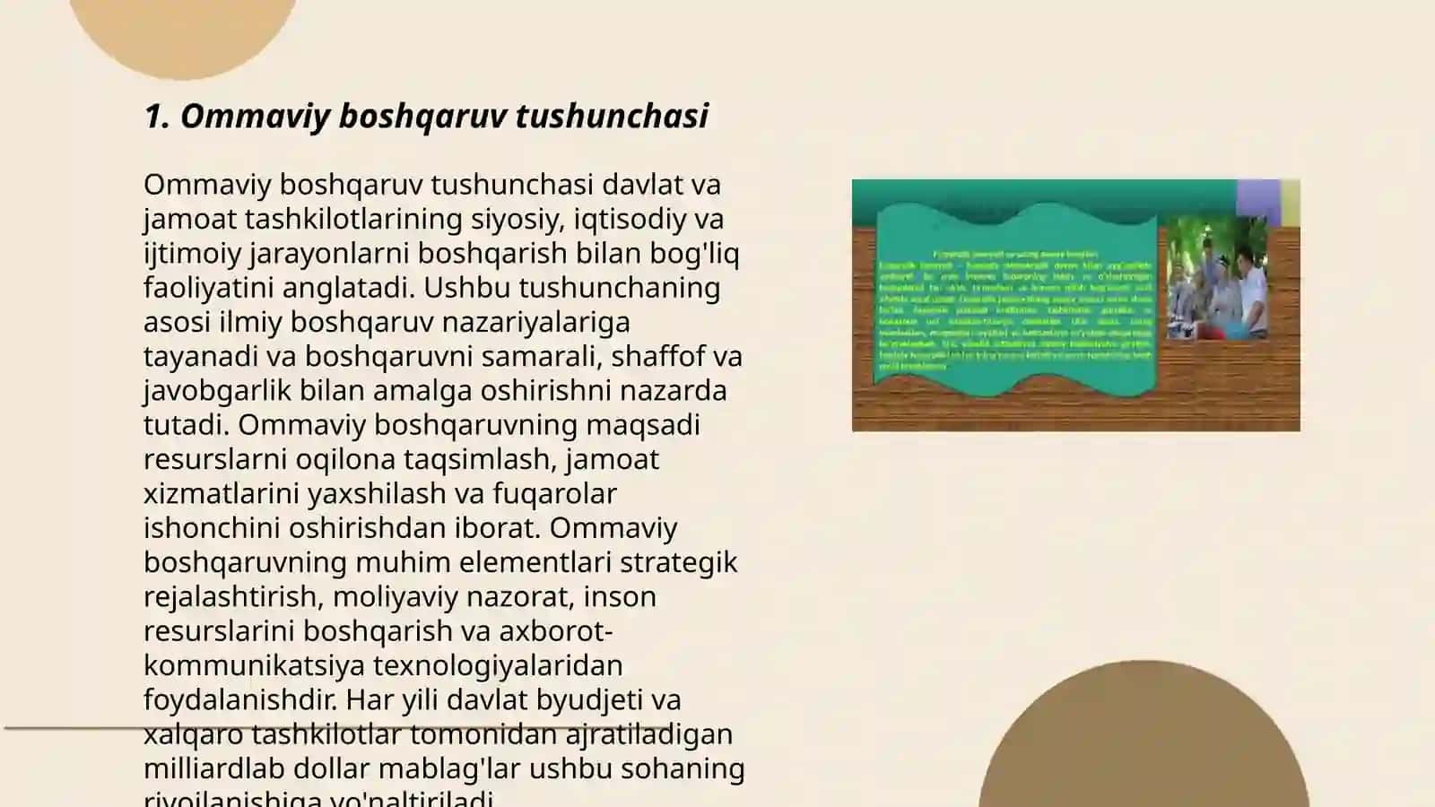 Ommaviy boshqaruvning asossiy belgilar 3