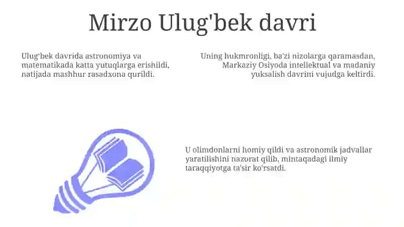 Mirzo Ulug'bek: Davlat Arbobı 3