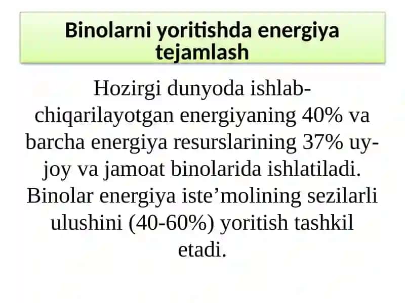 Maishiy energiyani tejamlash 3
