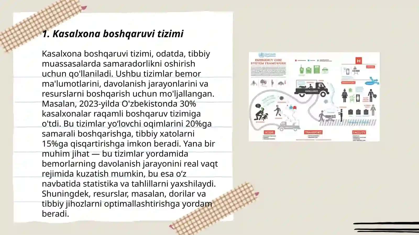 Tibbiy xizmat koʻrsatish tizimlari 3