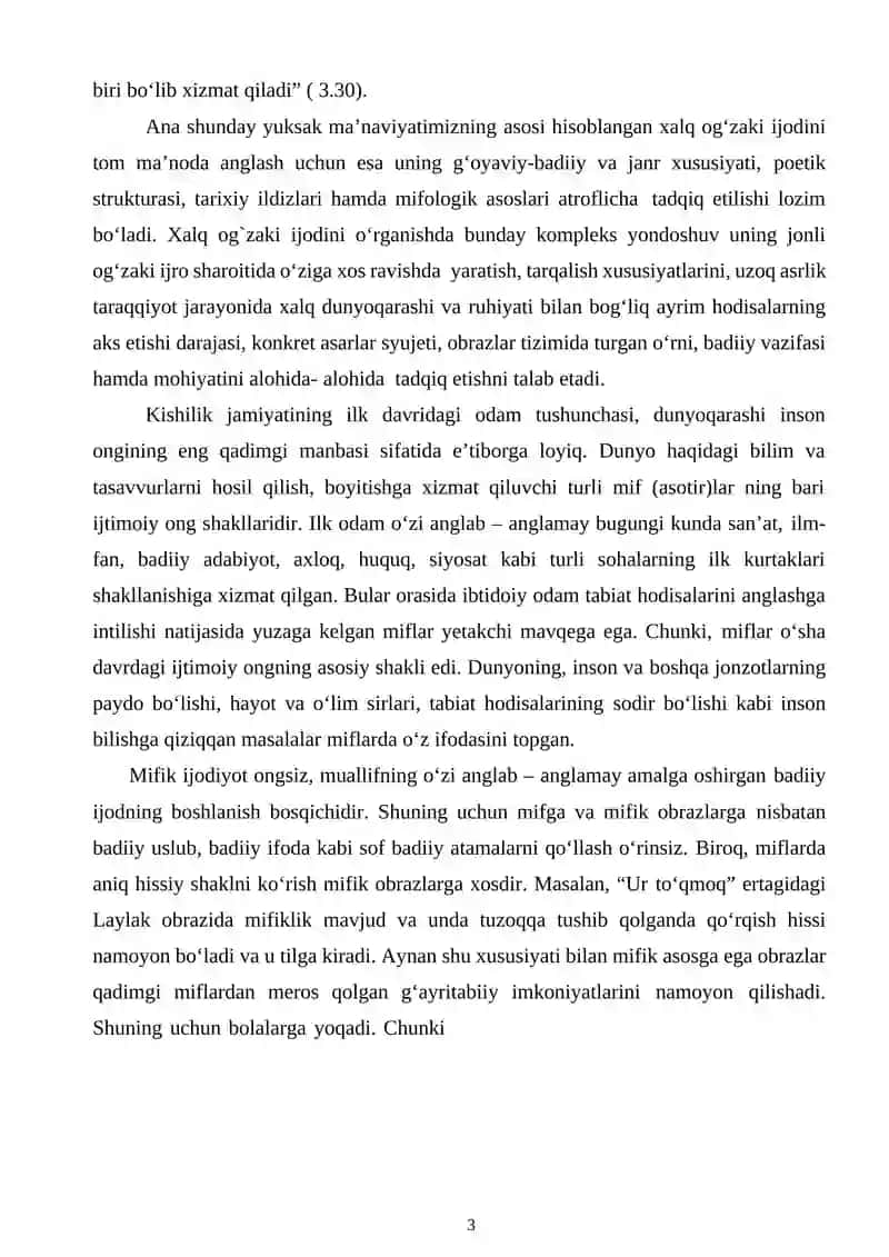 O'QISH DARSLARIDA XALQ OG'ZAKI IJODI 3