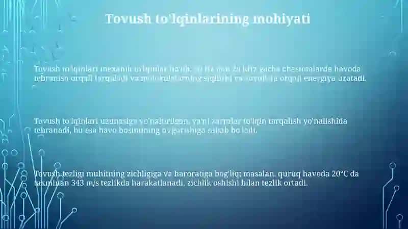 Tovush to‘lqinlarining tabiati 3