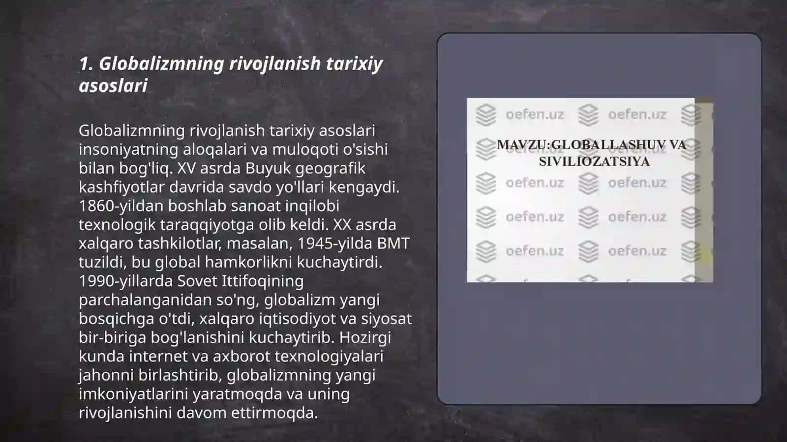 Globallashuv va Globalistika 3