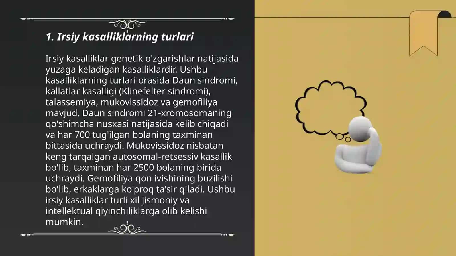 Irsiyat va irsiy kasaliklar 3