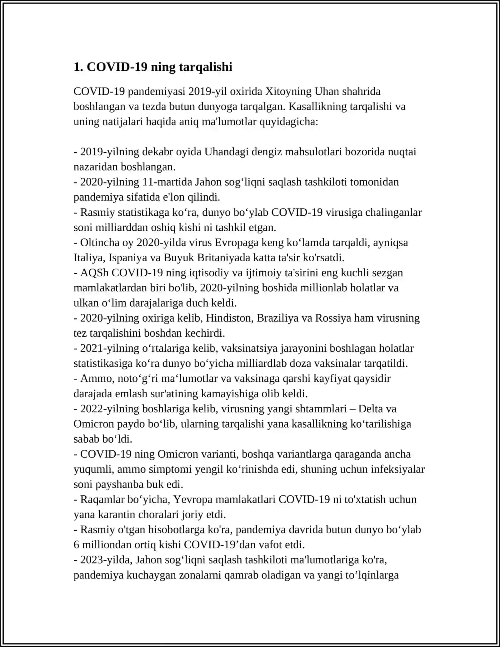 COVID-19 ning tarqalishi 3