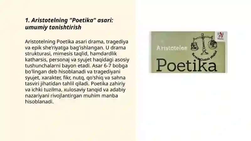 Aristotelning poetika asari 3
