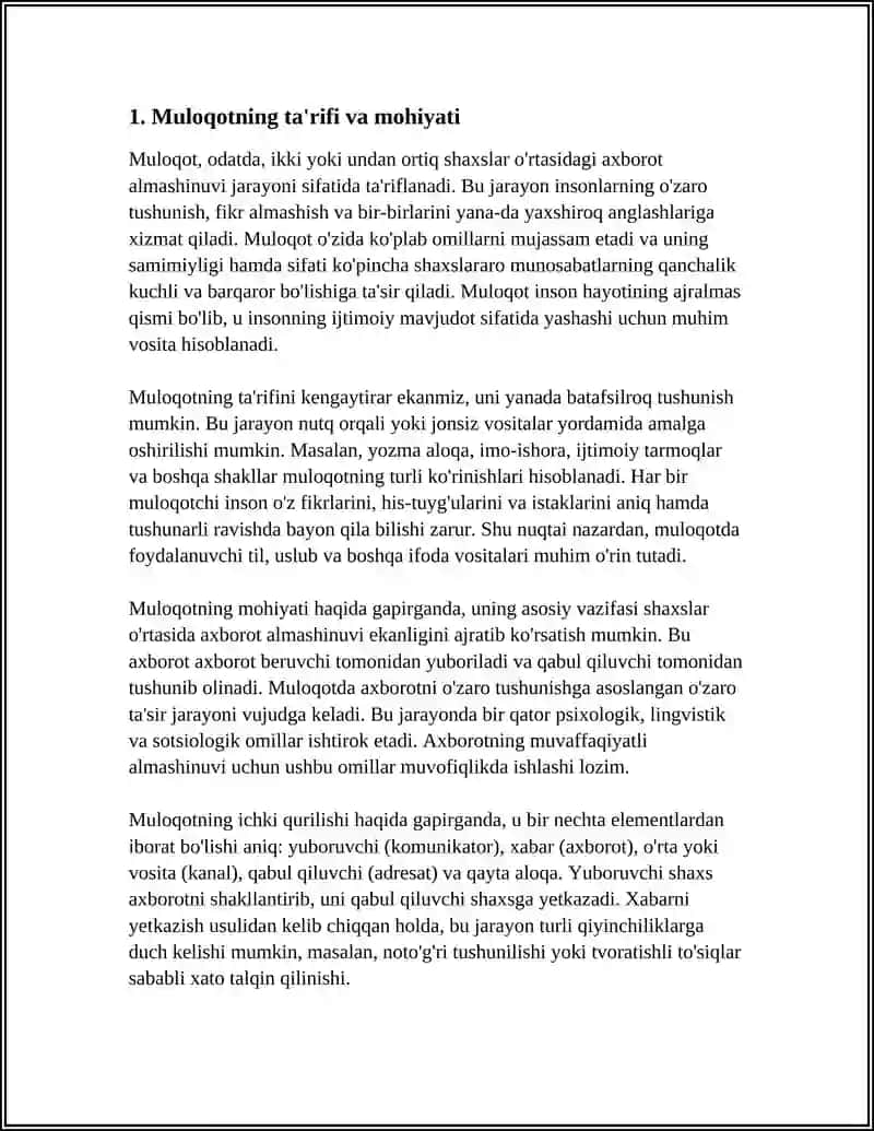 MULOQOT HAQIDA TUSHUNCHA 3