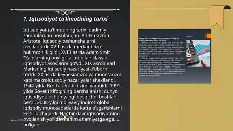 Iqtisodiyot ta'limot tarixi fani mohiyati 3