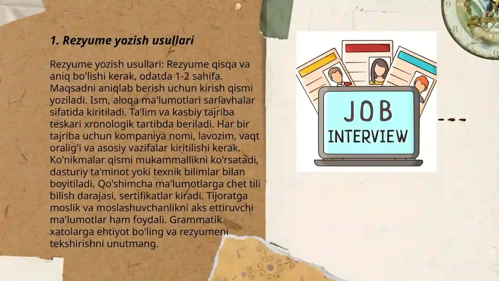 Rezyume yozish usullari 3