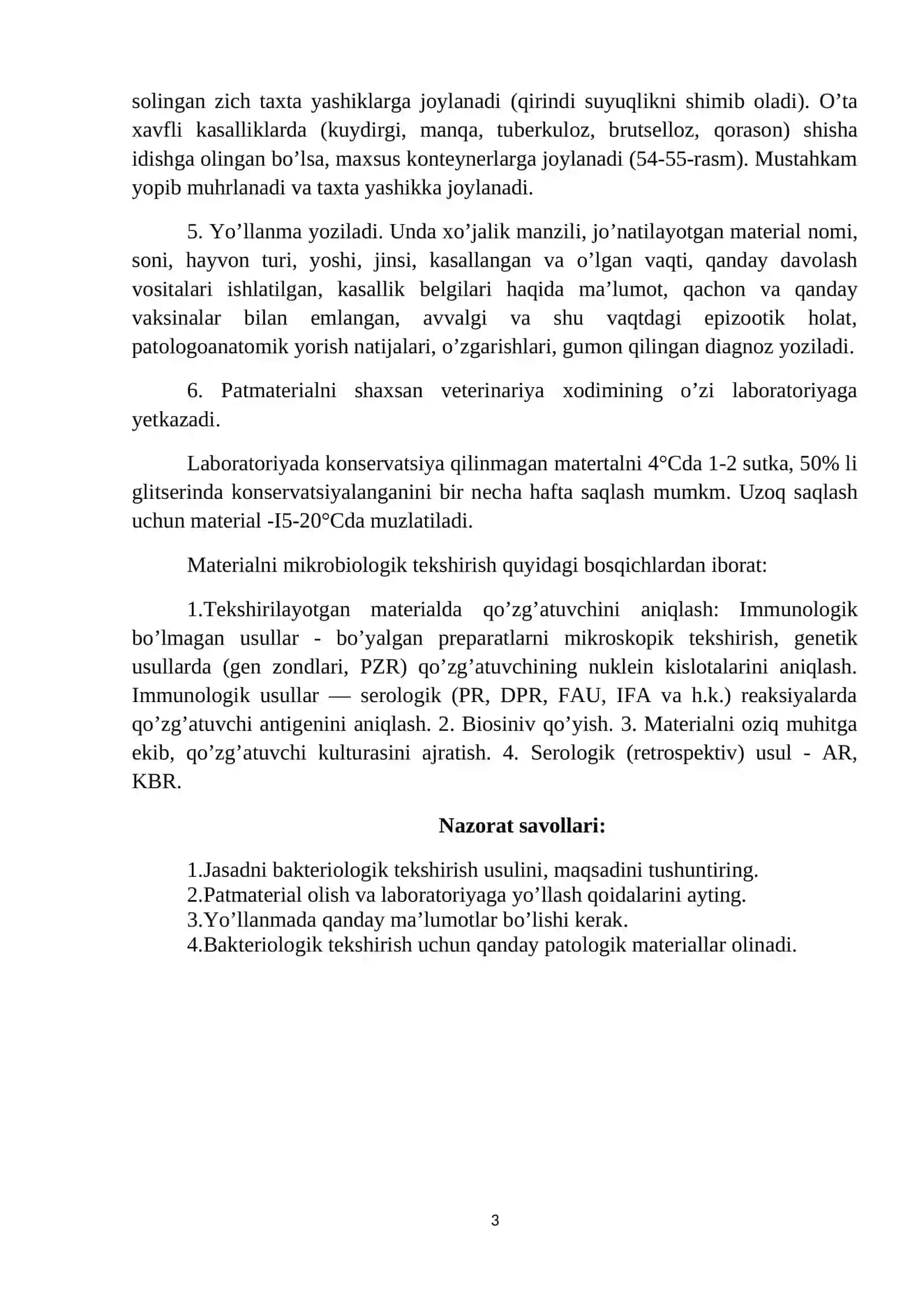 Jasadni bakteriologik tekshirish usuli 3