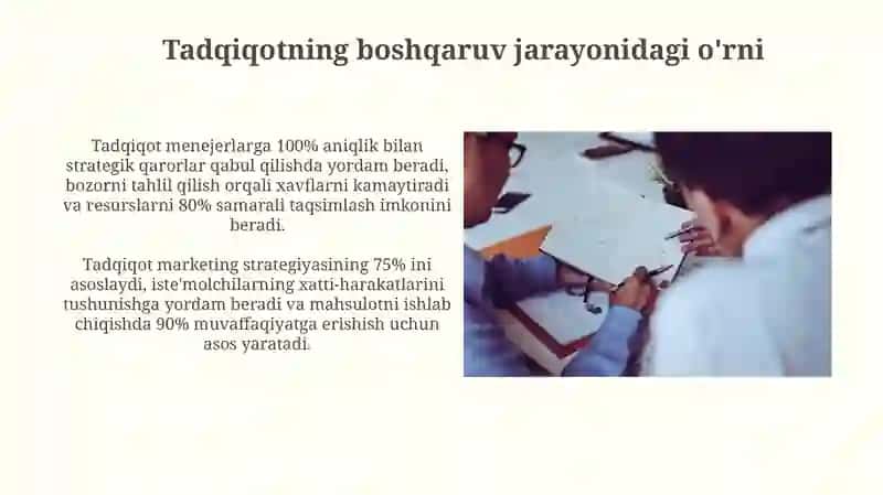 Tadqiqot boshqaruv jarayoni 3