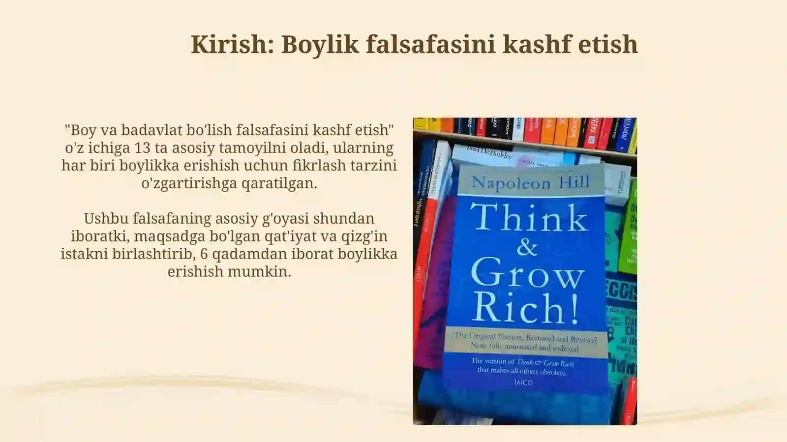 Boy va badavlat bo'lish falsafasini kashf etish 3