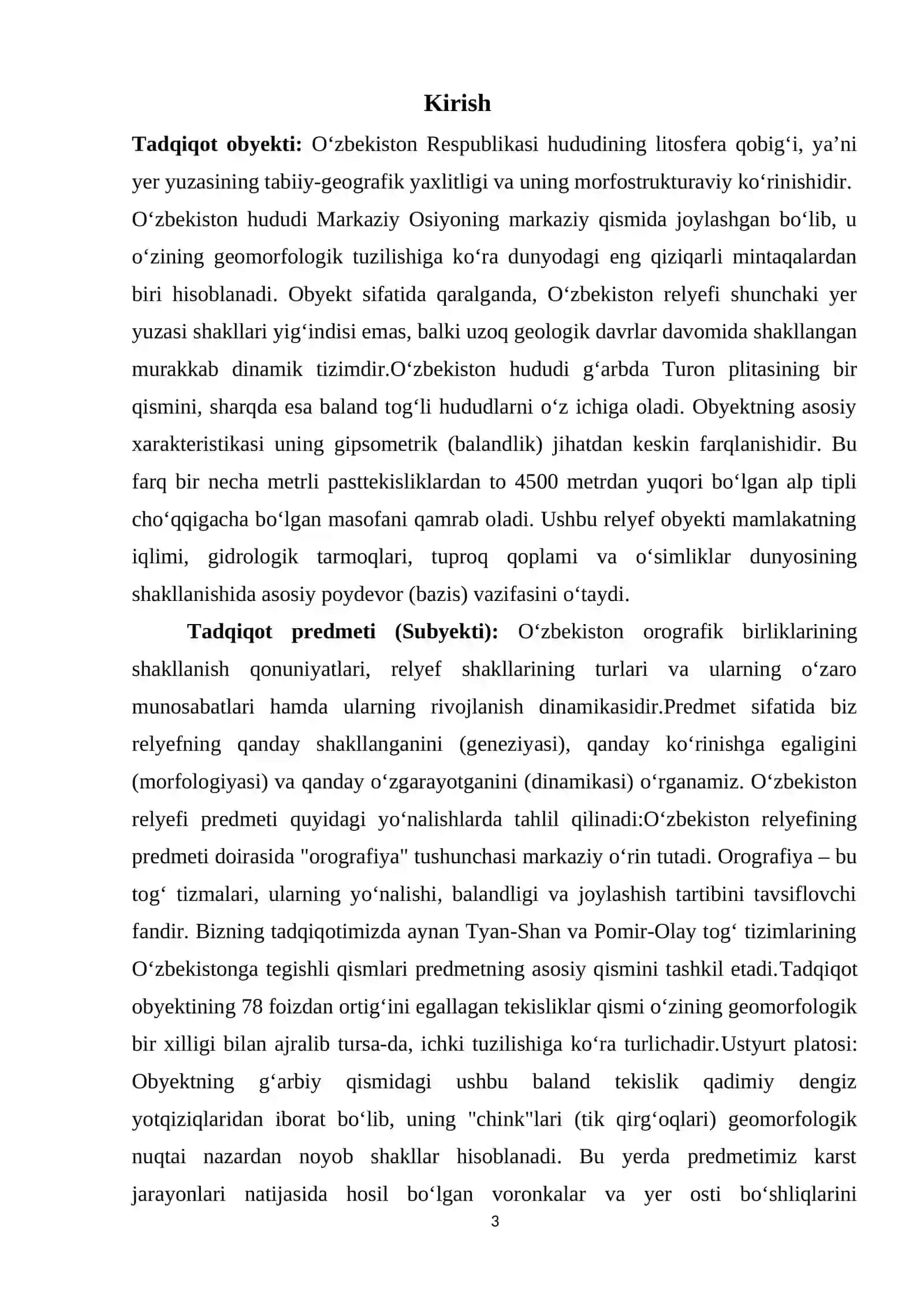 O`zbekiston orografiyasi va relyefi 3