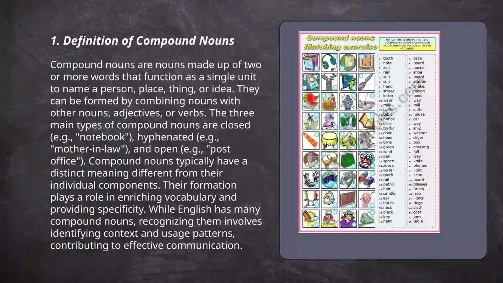 Compound nouns 3