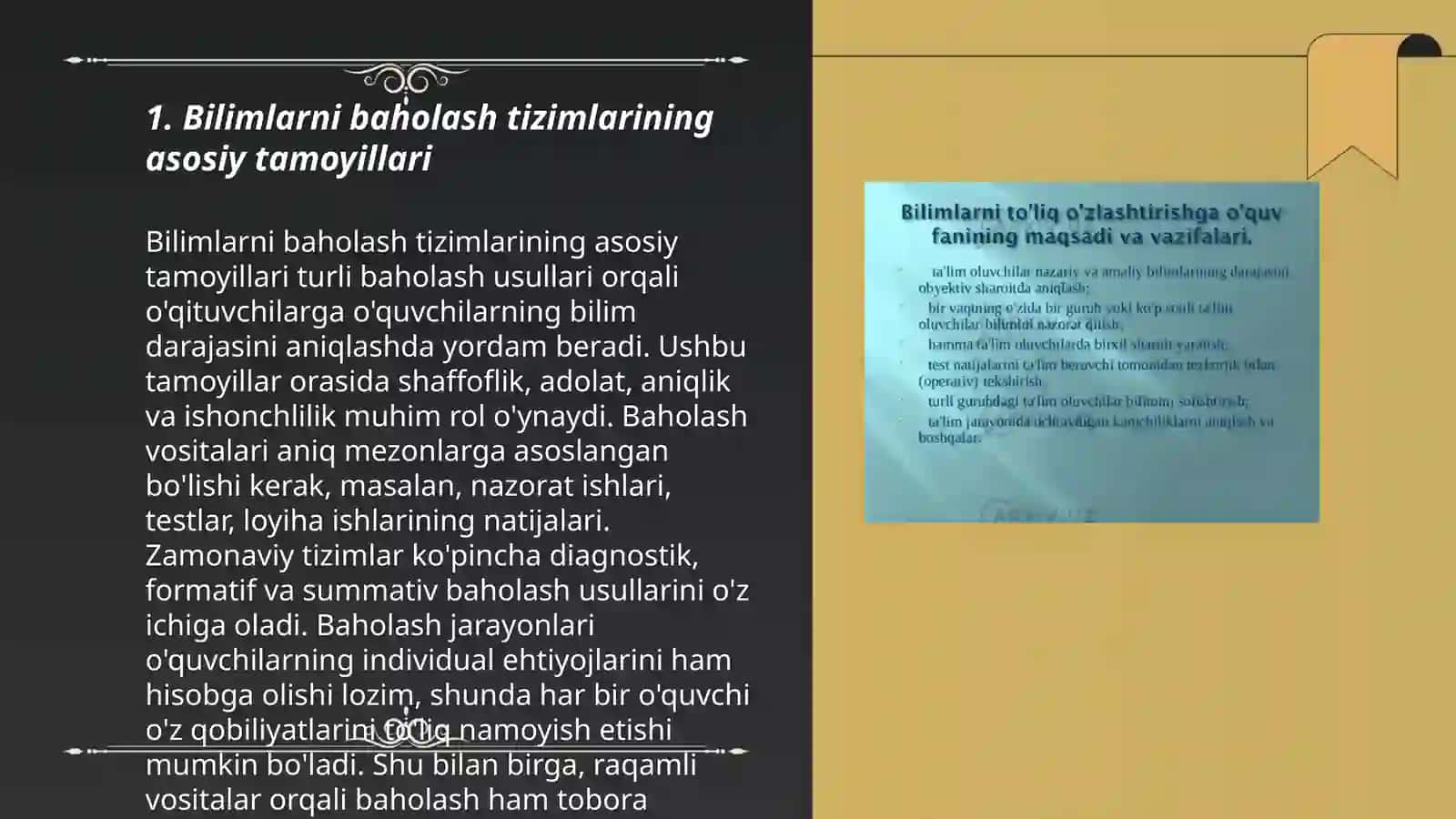Bilimlarni baholovchi tekshirish tizimlari 3