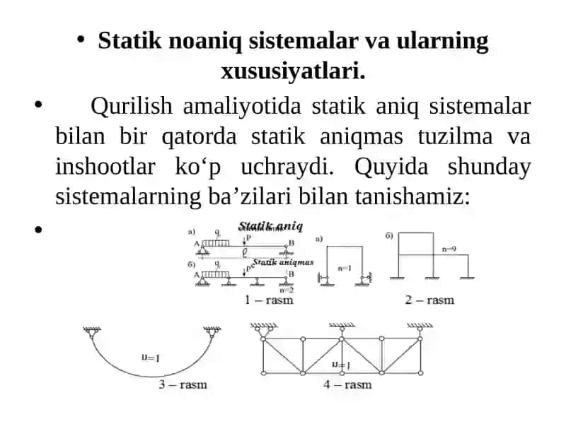 Statik noaniq sistemalar 3
