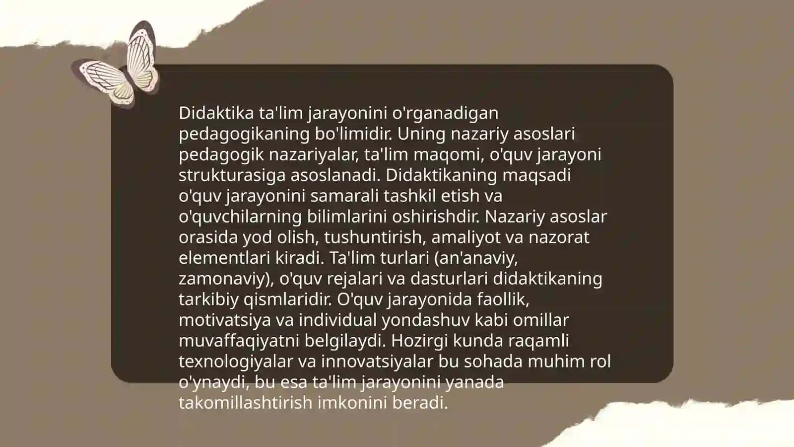 Didaktika - pedagogika taʼlim nazariyasi 3