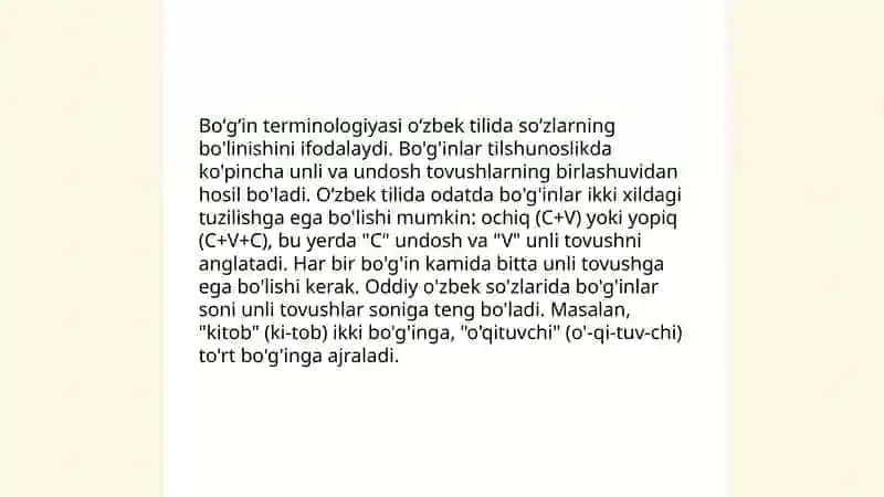 Bo'g'in terminologiyasi 3