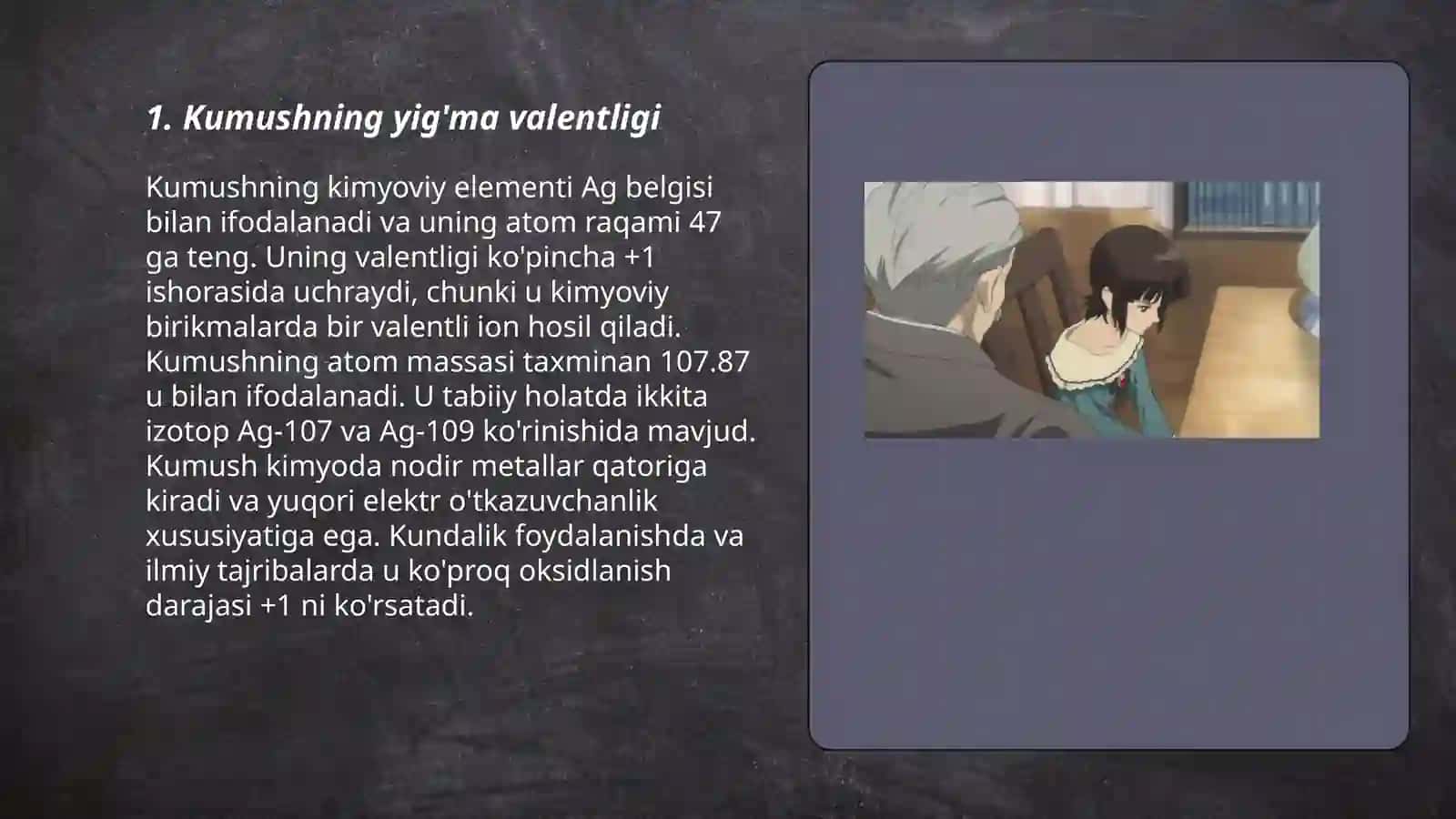 Kumushning 2 va 3 valentli birikmalari 3