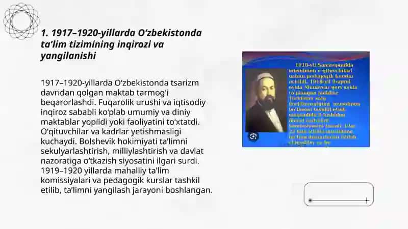 Oʻzbekistonda 1917-1991-yillarda taʼlim tizimi va pedagogika 3