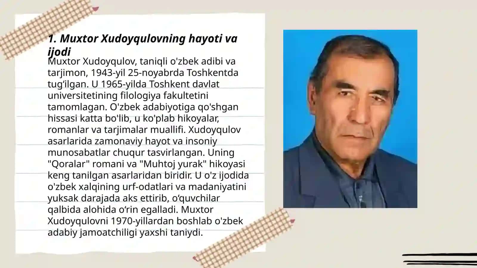 Muxtor Xudoyqulov masallari 3