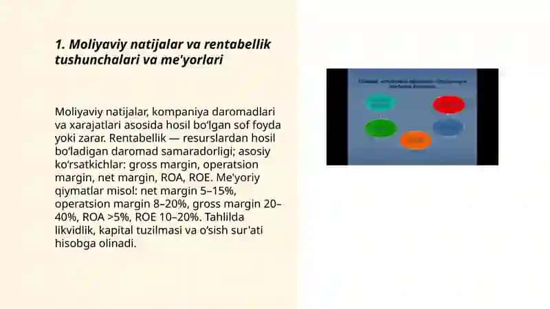 Moliyaviy natijalar va rentabellik tahlili 3