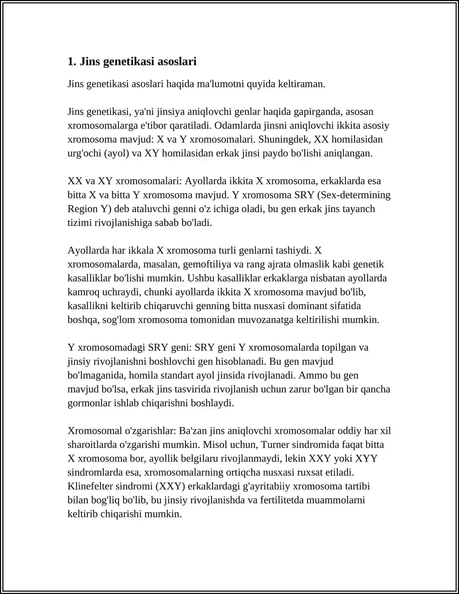 Jins genetikasi asoslari 3
