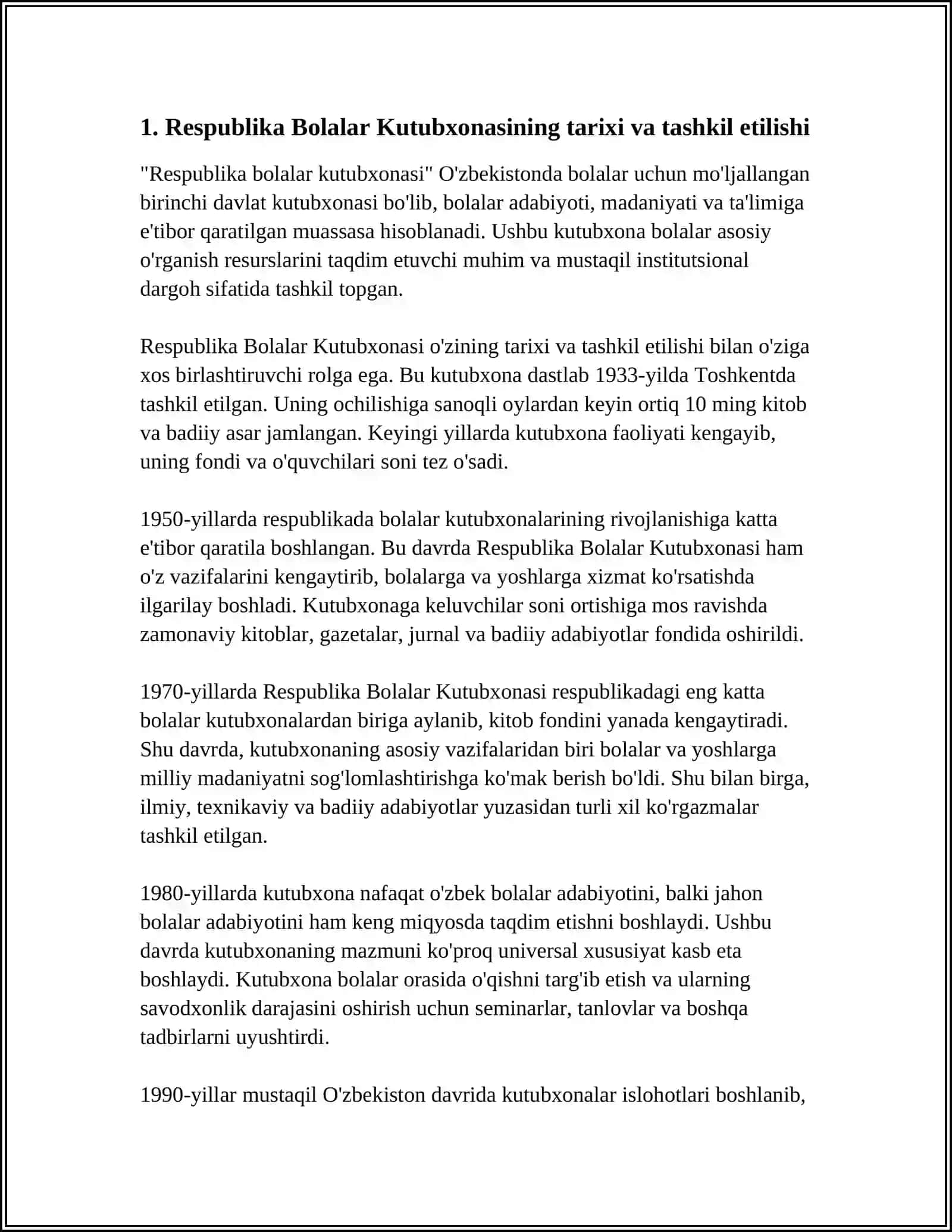 RESPUBLIKA BOLALAR KUTUBXONASI 3