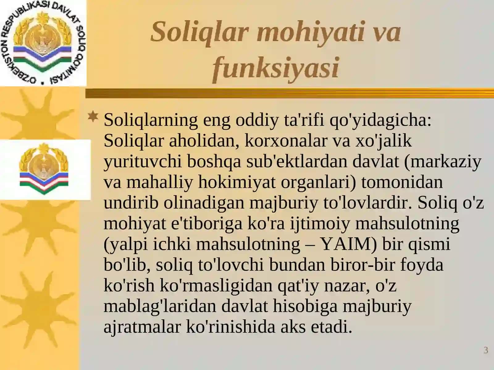 Egri va to'g'ri soliqlar 3