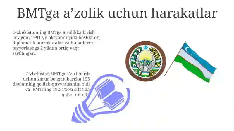 Oʻzbekiston Respublikasi BMTga a’zo bo‘lgan kun 3