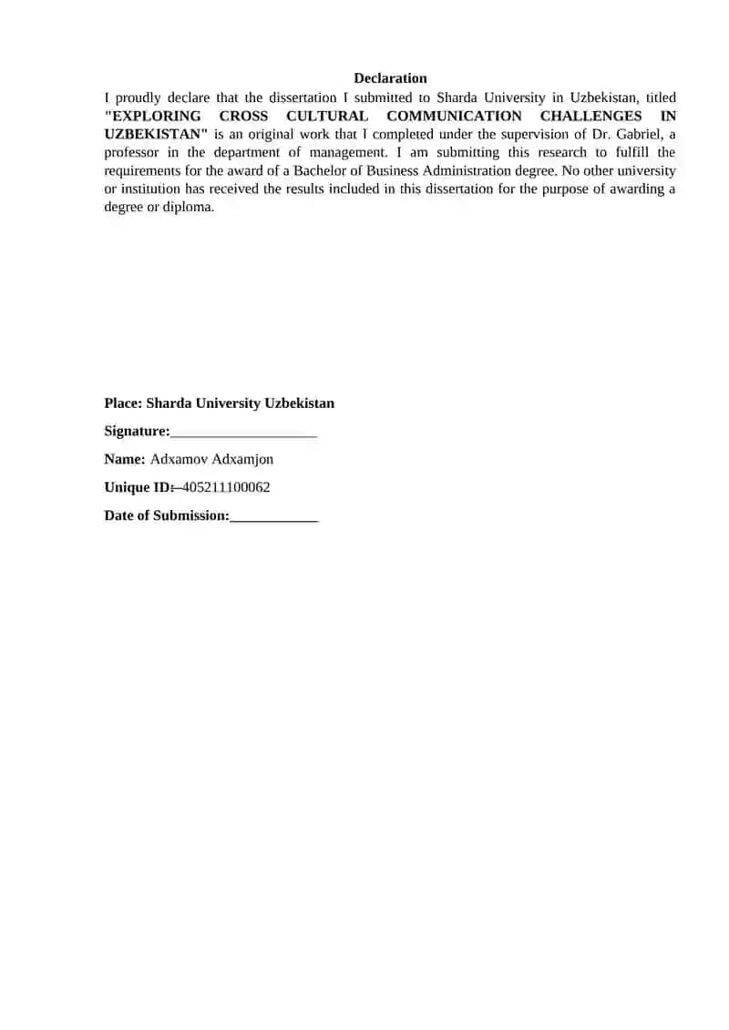 EXPLORING CROSS CULTURAL COMMUNICATION CHALLENGES IN UZBEKISTAN 3