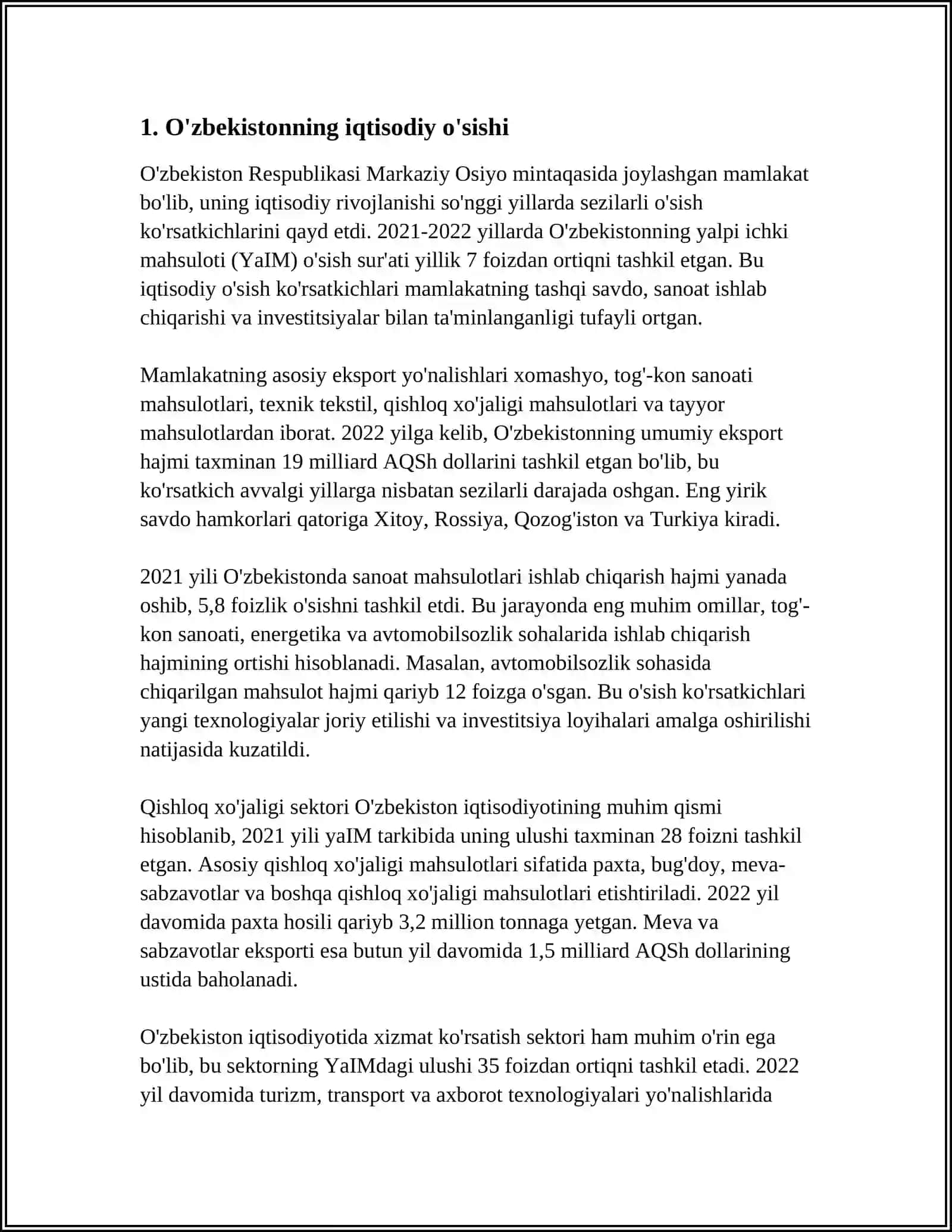 O'ZBEKISTON IQTISODIYOTI 3