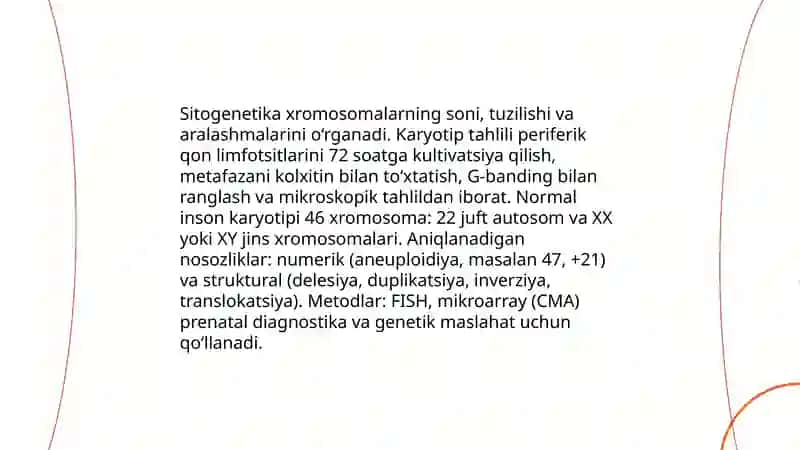 Odam genetikasining oʻrganish usullari 3
