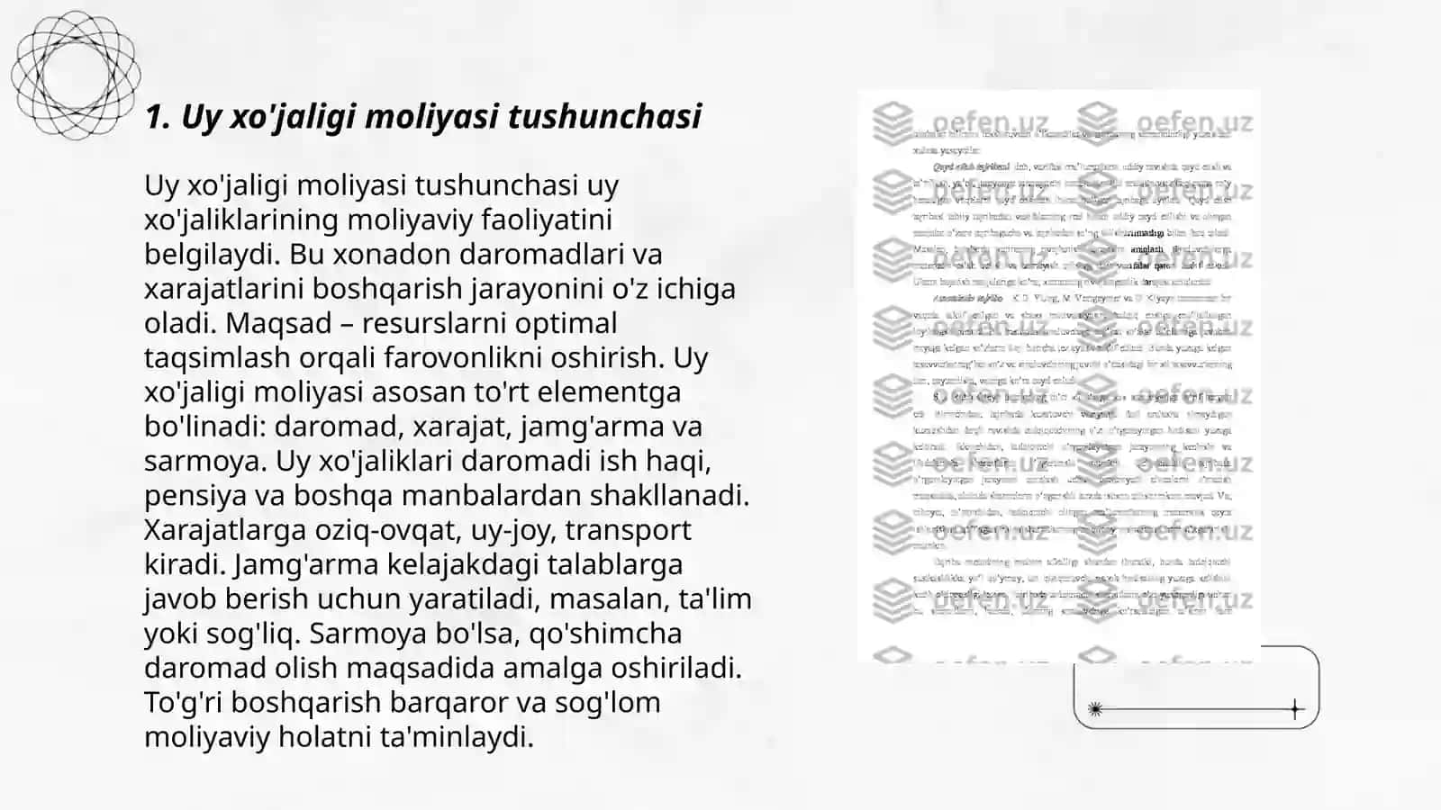 Uy xo'jaligi moliyasi tushunchasi 3