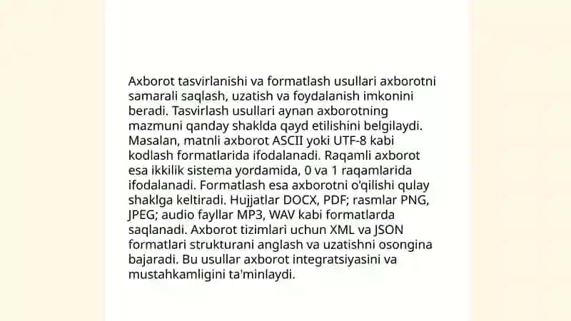 Axborotlarning kompyuterda tasvirlanishi 3